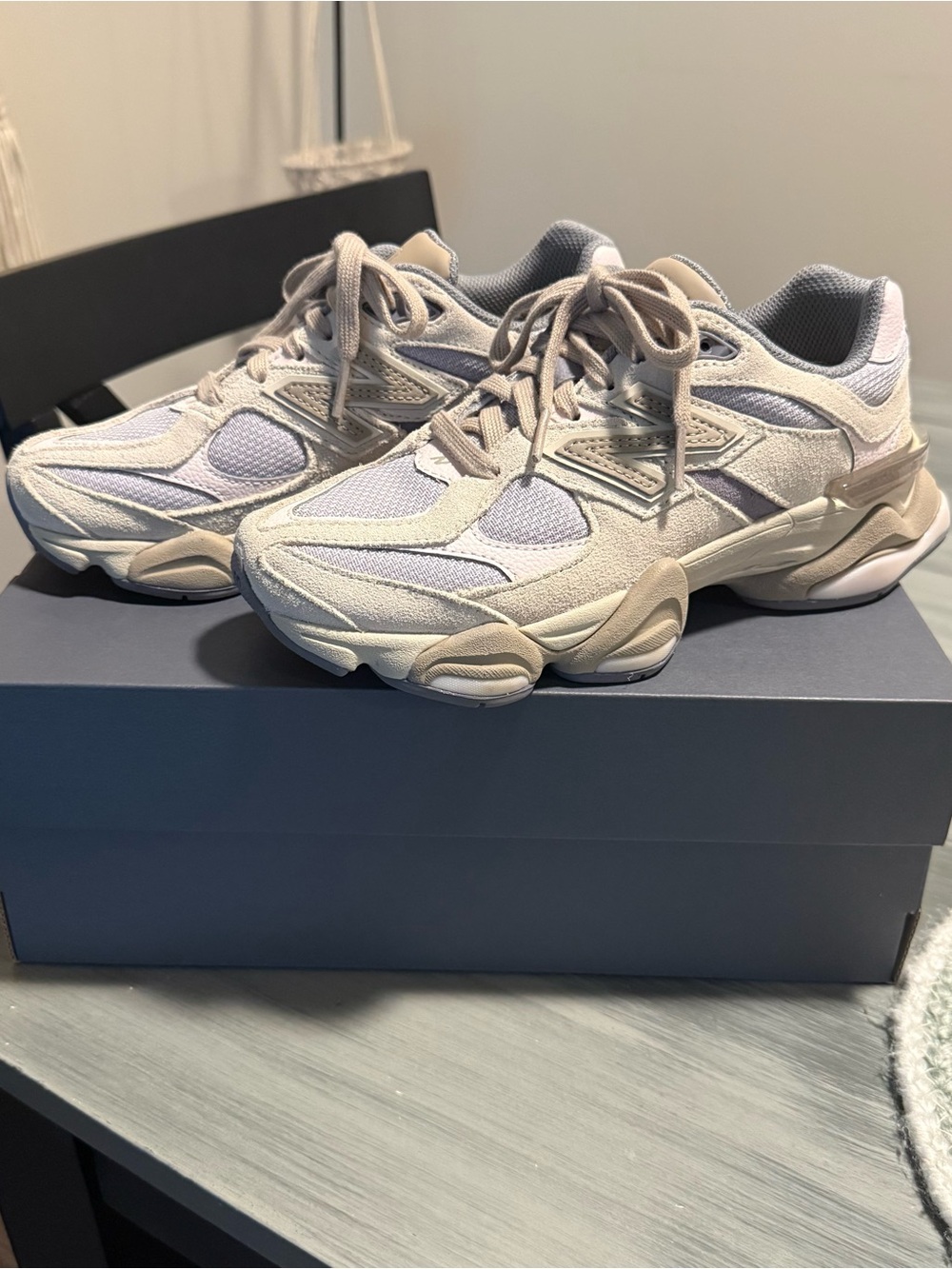 New Balance 9060 Timberwolf with driftwood